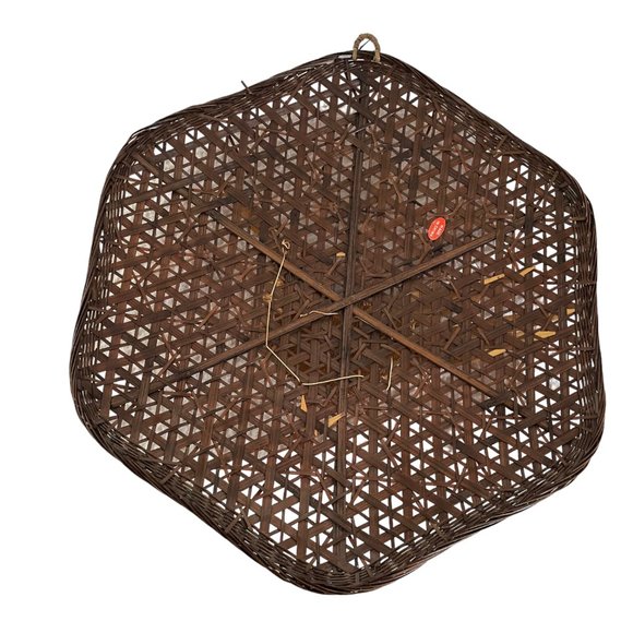 Vtg 70s Woven Wicker Bird Hanging Wall Art Bohemian MCM Brown Roadrunner 14.5" - Picture 3 of 5